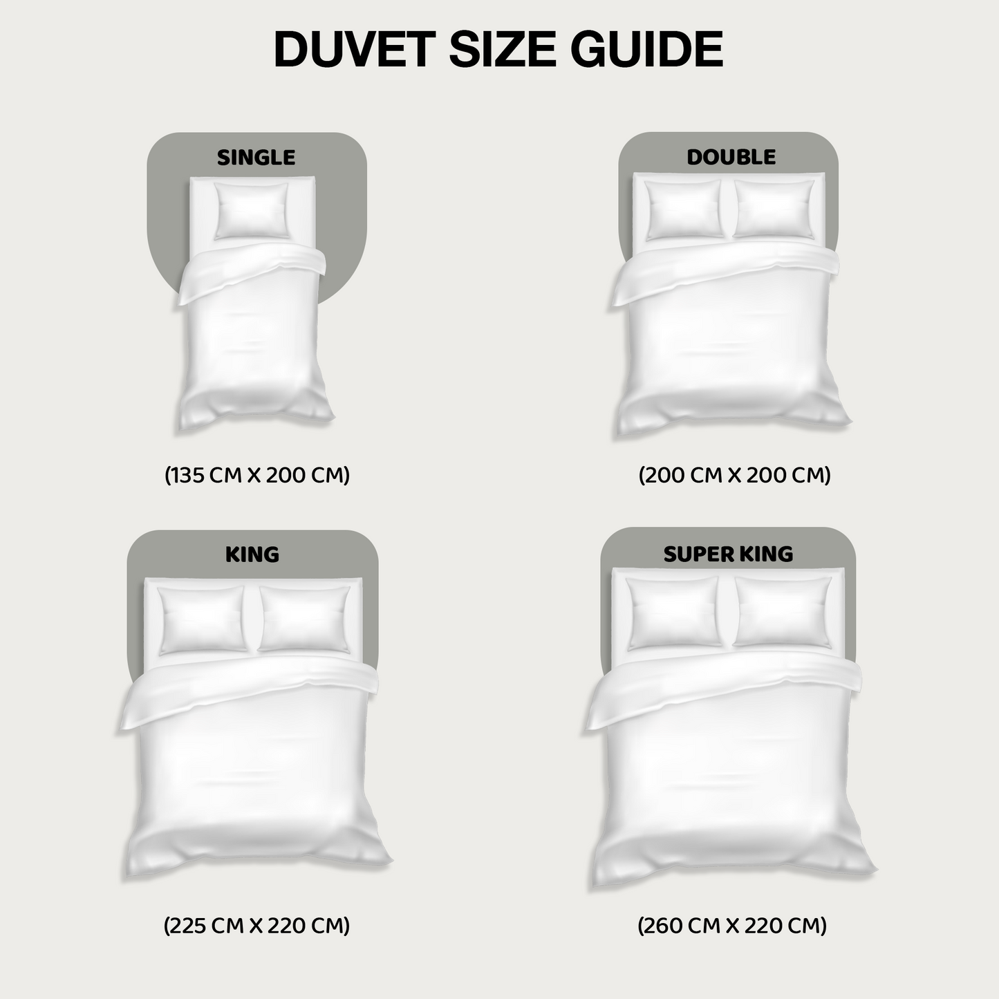 SleepyNights 13.5 Tog Premium Poly Cotton Duvet - Cosy Warm Quilt