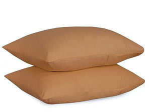 Cotton Pillowcases Pillow Cover Pair - Coffee