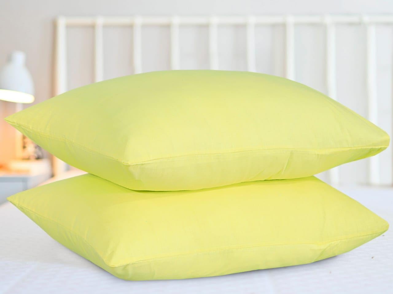 Cotton Pillowcases Pillow Cover Pair - Lemon