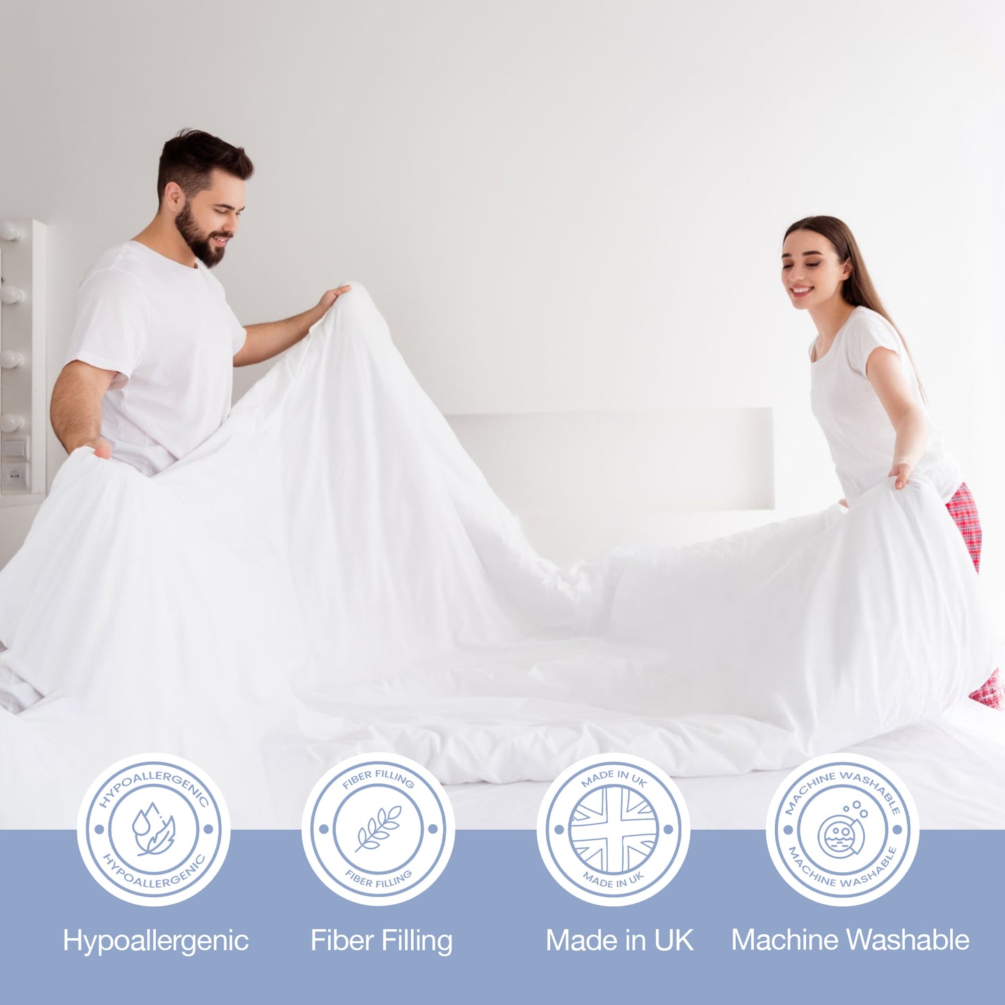 SleepyNights 2.5 Tog Premium Poly Cotton Duvet - Extra Light Quilt