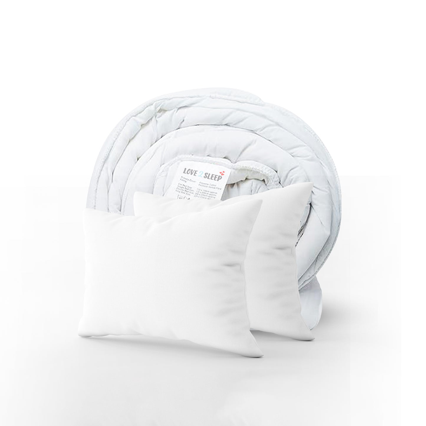 4.5 Tog Poly Cotton Duvet Quilt with 2 Ultra Bounce Pillows