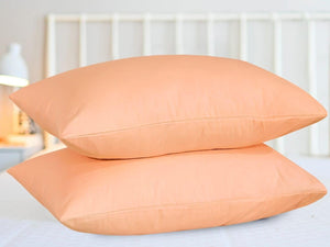 Cotton Pillowcases Pillow Cover Pair - Peach