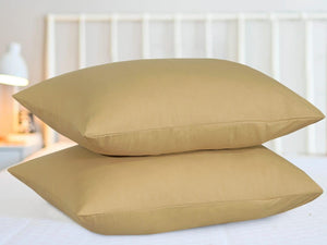 Cotton Pillowcases Pillow Cover Pair - Sand