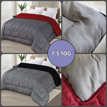 Load image into Gallery viewer, 7.5 Tog Box Stitching Reversible Waffle Coverless Polycotton Duvet
