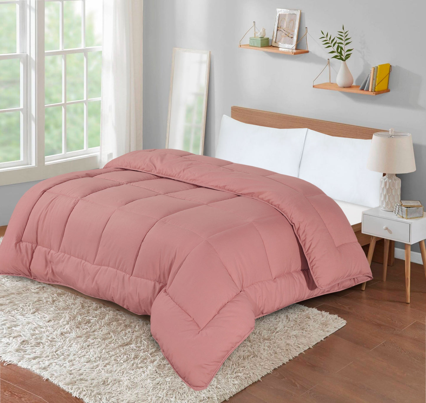 Heavyweight Ultra Bounce 13.5 Tog Warm Duvet – Dusty Pink