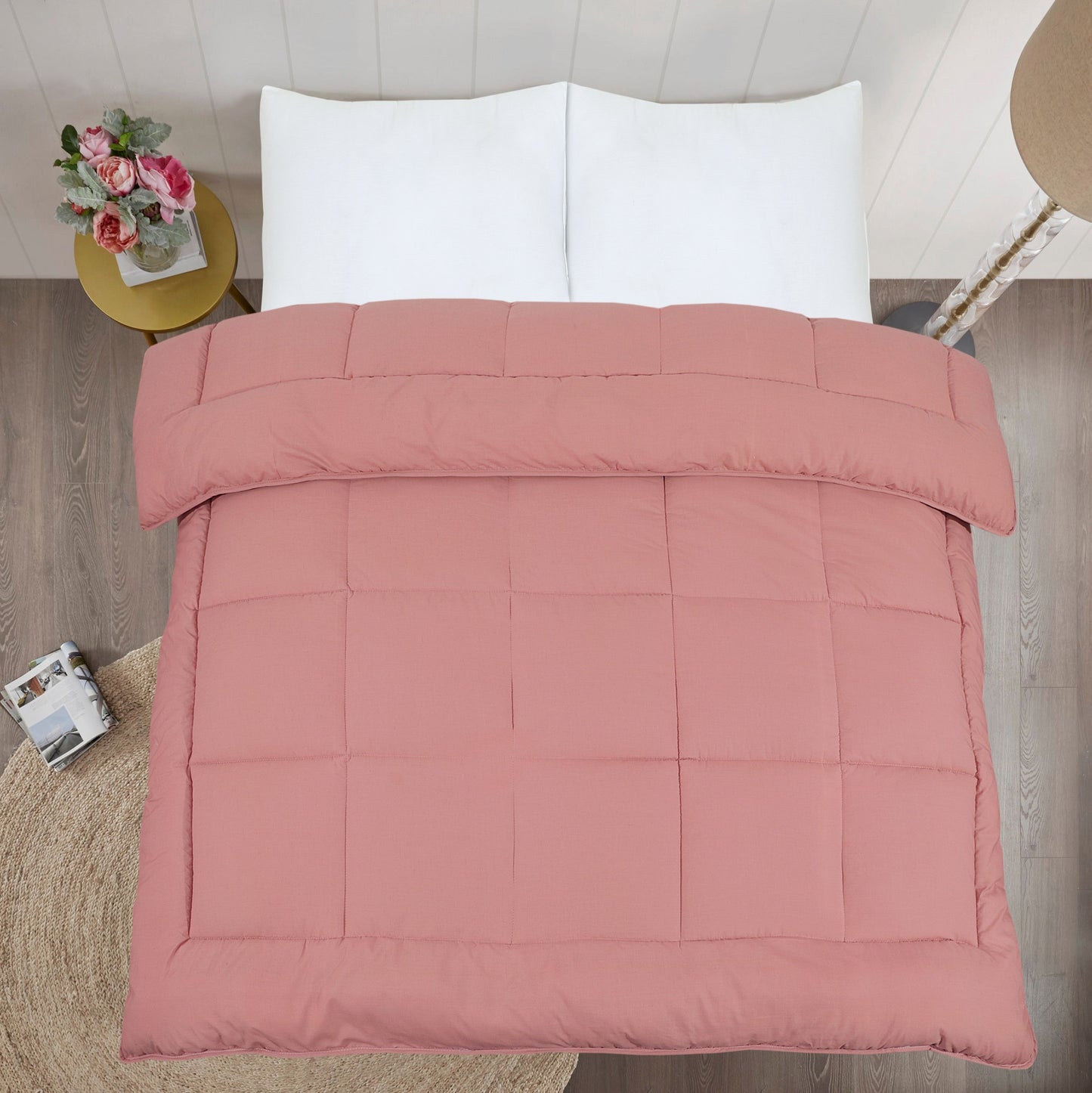 Heavyweight Ultra Bounce 13.5 Tog Warm Duvet – Dusty Pink