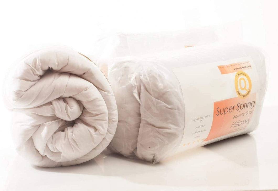 Love2Sleep Value Bundle - 10.5 Tog poly Cotton w/ 2 Bouncy Pillows