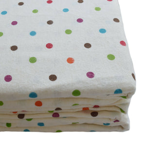 100% Cotton Thermal Flannelette Fitted Sheet : Polka Dot