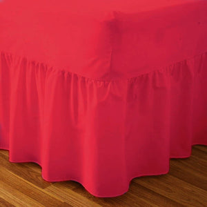 Poly Cotton Valance Sheet : Red