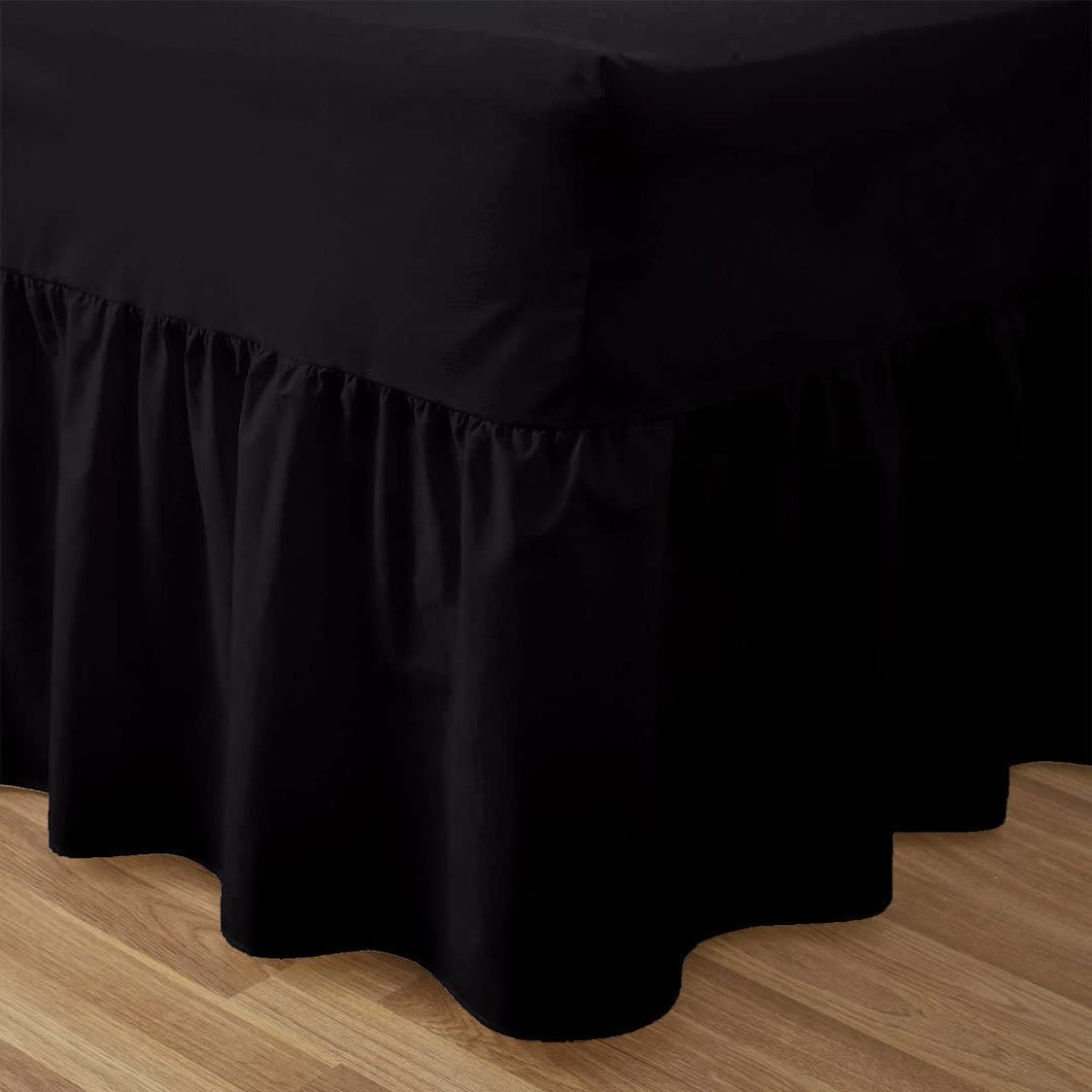 Egyptian Cotton Valance Sheet : Black