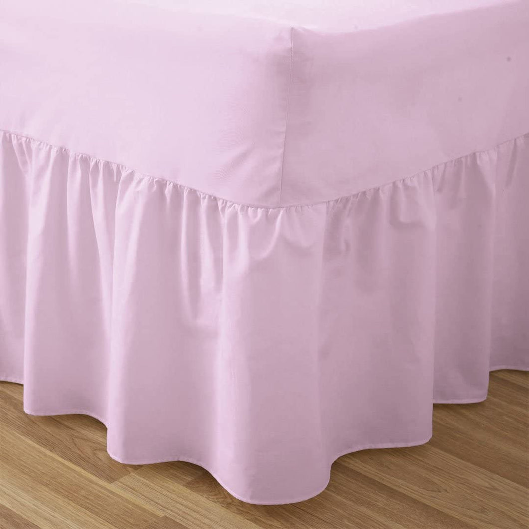 Poly Cotton Valance Sheet : Pink