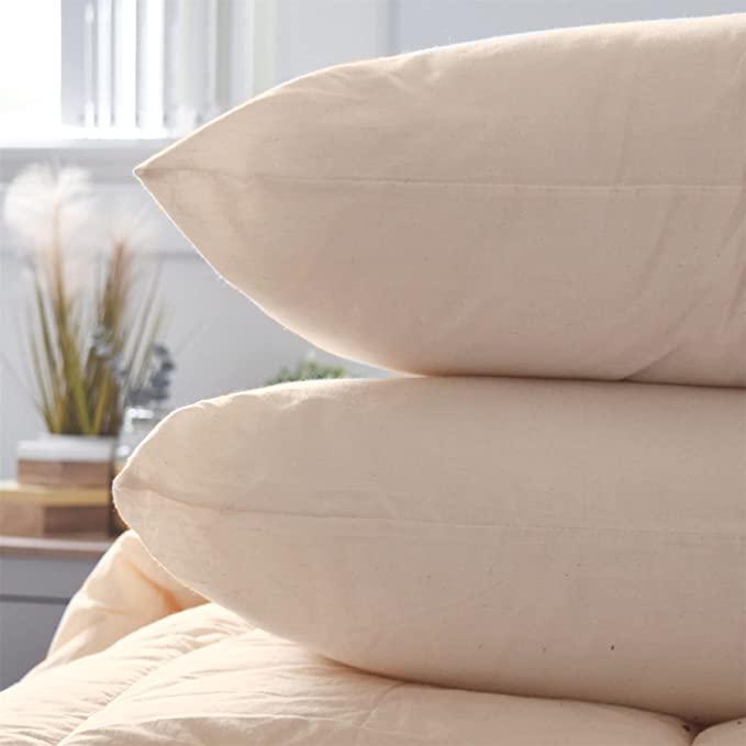 Organic Natural Cotton Cover Ultra Firm Pillow Pair