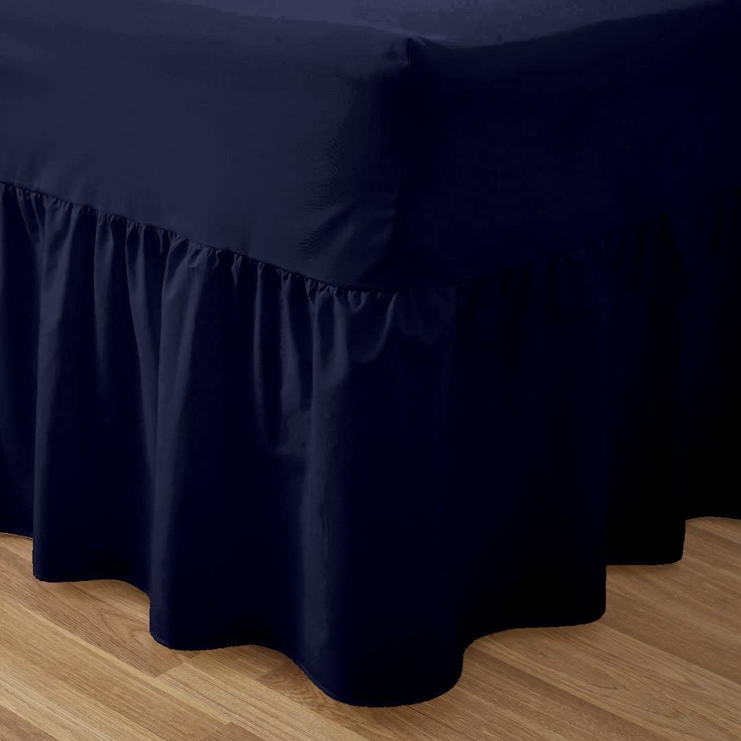 Egyptian Cotton Valance Sheet : Navy Blue