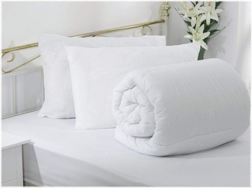 4.5 Tog Poly Cotton Duvet Quilt with 2 Ultra Bounce Pillows
