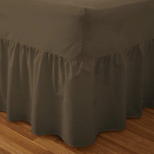 Poly Cotton Valance Sheet : Chocolate