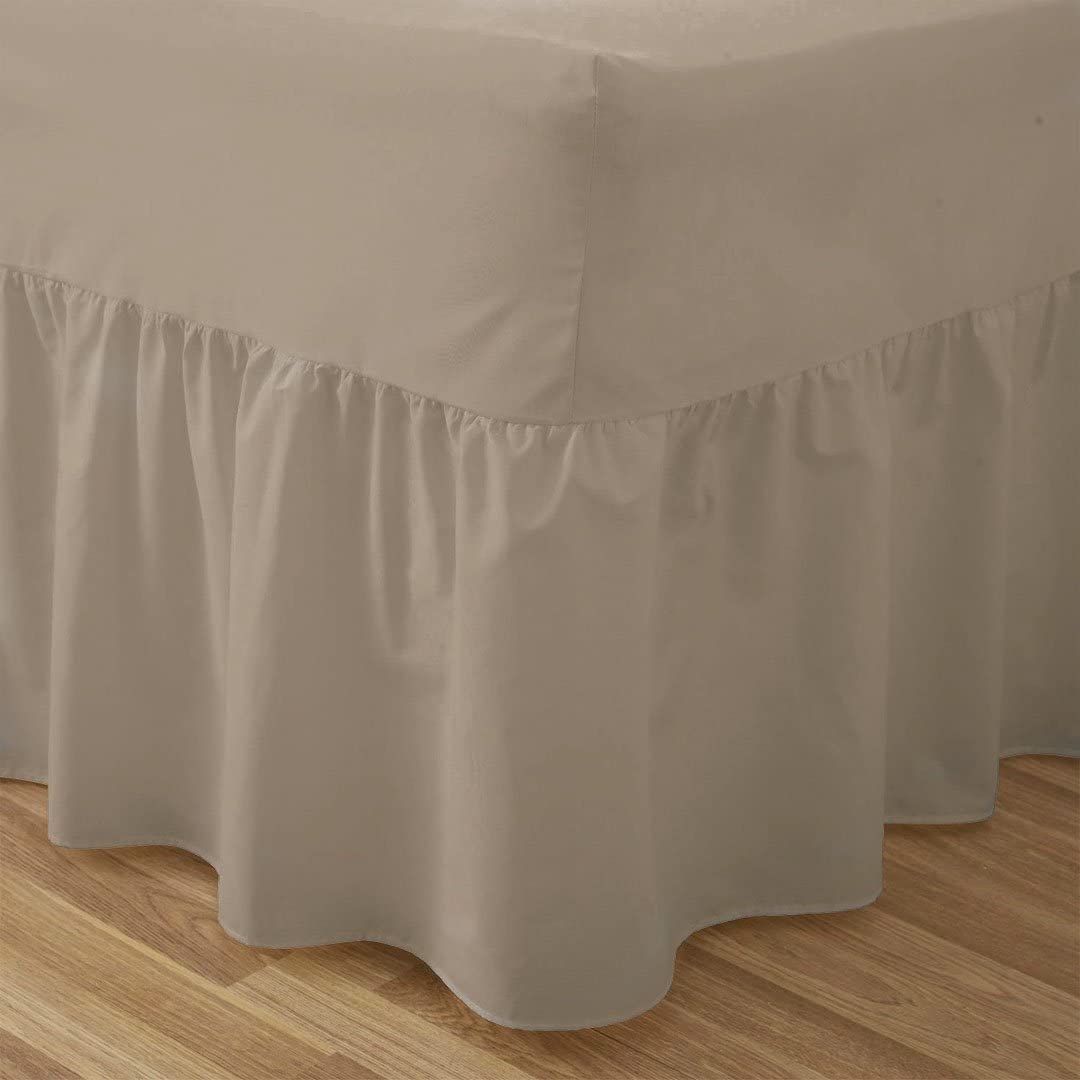 Poly Cotton Valance Sheet : Coffee