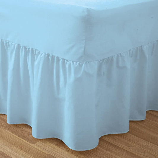 Egyptian Cotton Valance Sheet : Sky Blue