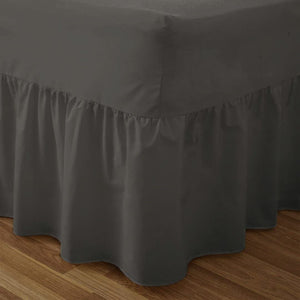 Poly Cotton Valance Sheet : Charcoal