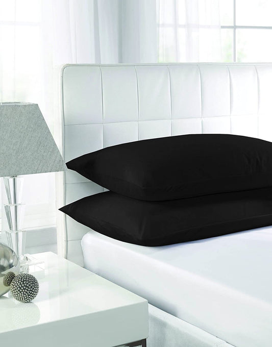 Egyptian Cotton Pillow Cases : Black