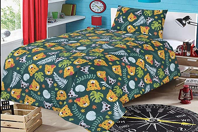 Junior Cot Bed Duvet Cover and Pillow Set- Cotton Rich – Jungle Crew