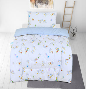 Kids Coverless Printed 7.5 tog Washable Quilt with Pillow Set 120 x 150 cm – Penguin