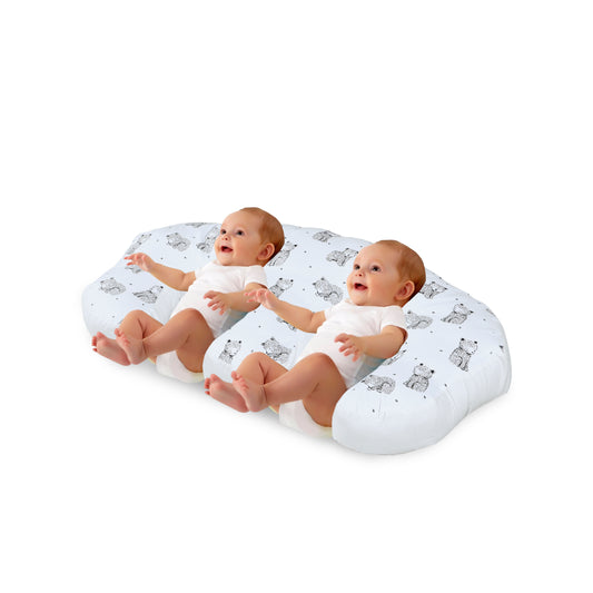 Twin Feeding Nursing Pillow Cushion For Complete Support: Sleepy Bear