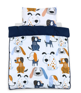 Kids Coverless Printed 7.5 tog Washable Quilt with Pillow Set 120 x 150 cm – Funky Dogs