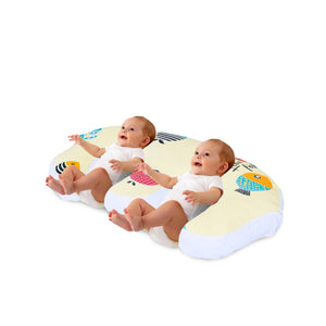 Twin Feeding Nursing Pillow Cushion For Complete Support: Fish Cream