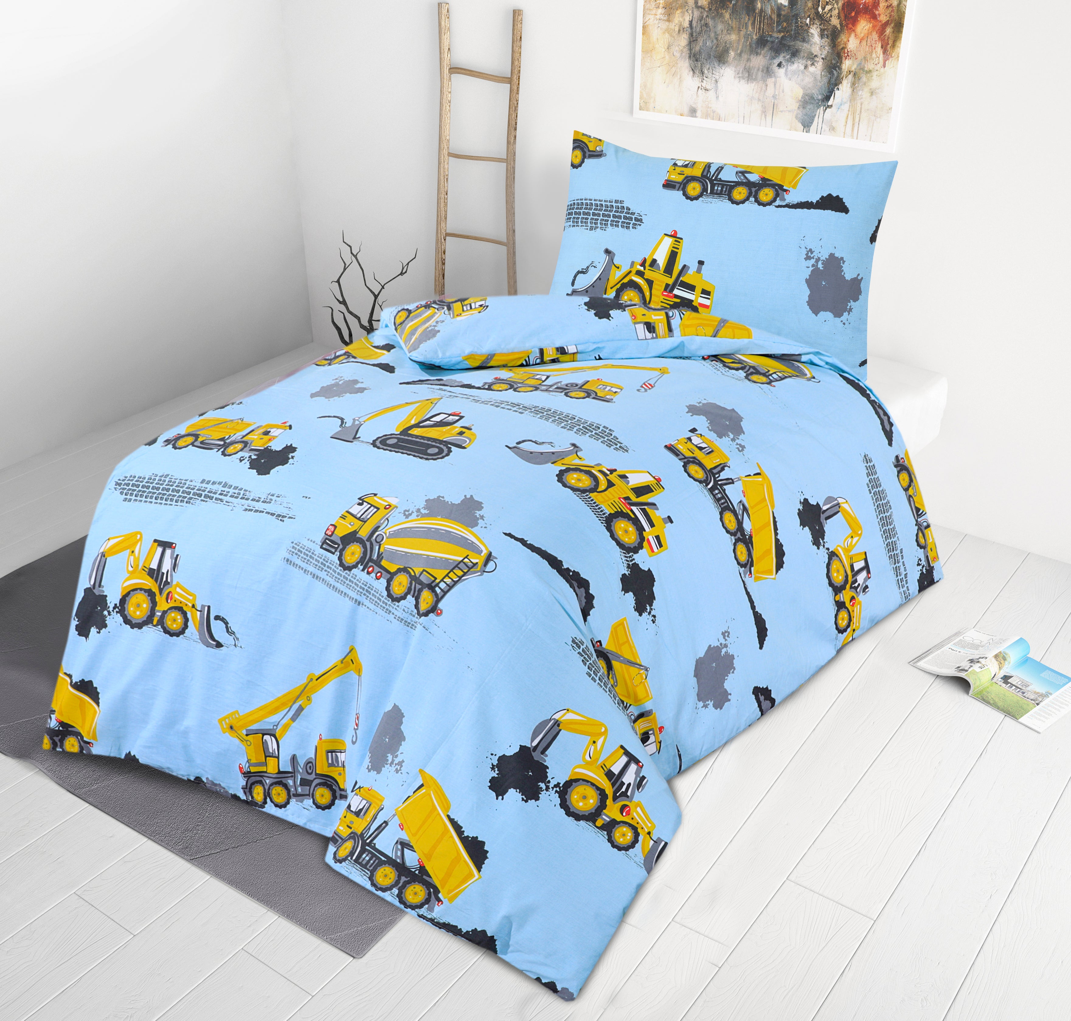 Digger cot bed duvet set best sale