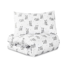 Load image into Gallery viewer, Junior Cot Bed Duvet Cover and Pillow Set- Cotton Rich 120 x 150 cm – Sleepy Bear
