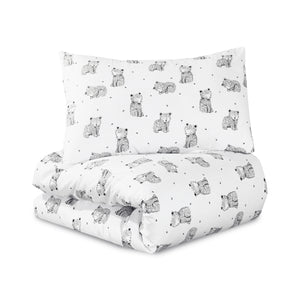 Junior Cot Bed Duvet Cover and Pillow Set- Cotton Rich 120 x 150 cm – Sleepy Bear