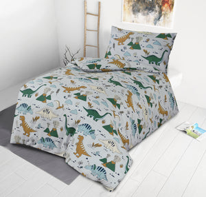 Junior Cot Bed Duvet Cover and Pillow Set- Cotton Rich 120 x 150 cm – Jurassic World