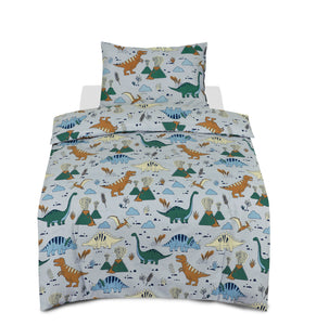 Junior Cot Bed Duvet Cover and Pillow Set- Cotton Rich 120 x 150 cm – Jurassic World