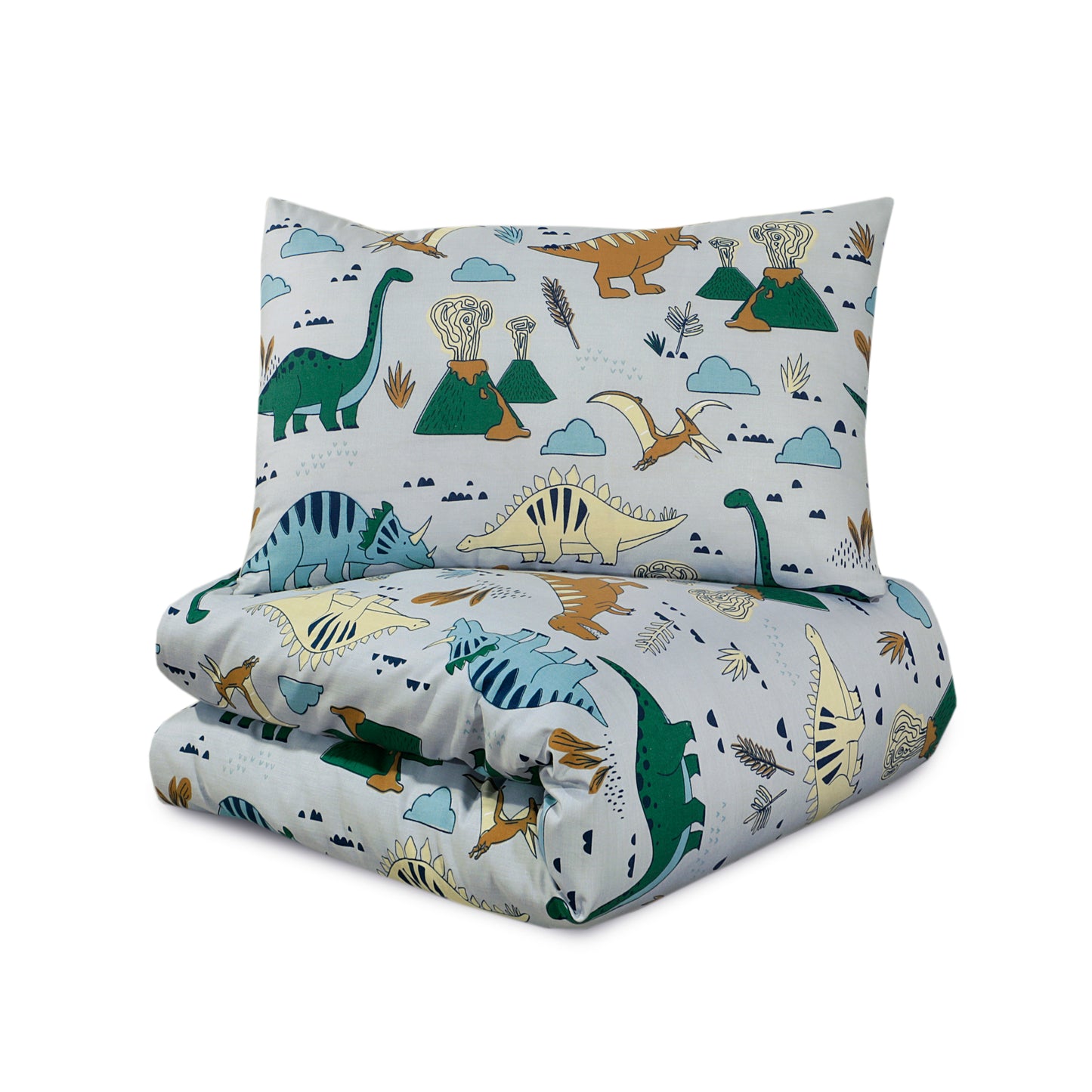 Junior Cot Bed Duvet Cover and Pillow Set- Cotton Rich 120 x 150 cm – Jurassic World