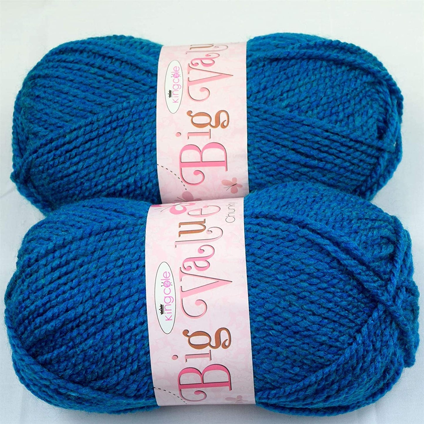 Chunky Knitting Yarn Wool Acrylic Pack of 2 ( 2 x 100g) - Blue Heaven