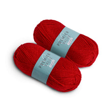 Load image into Gallery viewer, Premier Value Chunky - Yarn Knitting Wool Pack of 2 Acrylic (2x100g) - Red
