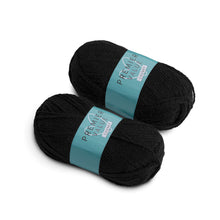 Load image into Gallery viewer, Premier Value Chunky - Yarn Knitting Wool Pack of 2 Acrylic (2x100g) - Black

