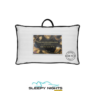 Premium Triple Chamber Duck Feather Core With Down Surround Pillow - Pack of 1