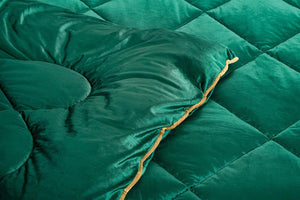 Glamour Opulent Coverless Velvet Duvet - Emerald