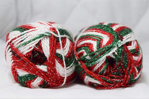 Christmas Acrylic Festive Knitting Wool - 200g (2 Yarns)