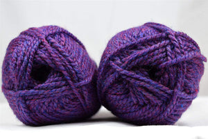 Chunky Knitting Yarn Wool Acrylic Pack of 2 ( 2 x 100g) - Heather