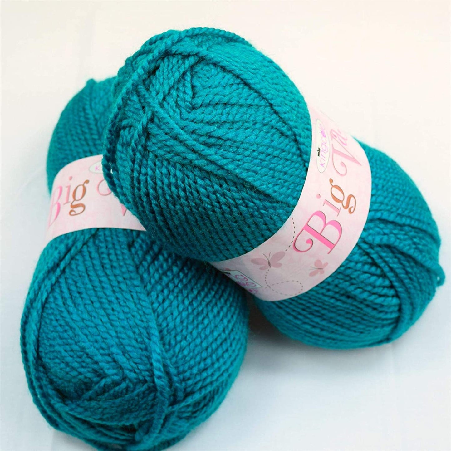 Chunky Knitting Yarn Wool Acrylic Pack of 2 ( 2 x 100g) - Petrol