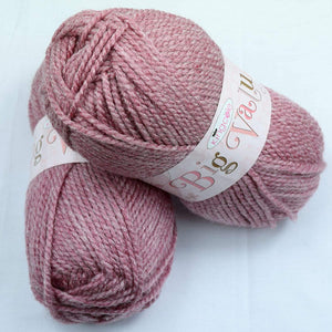 Chunky Knitting Yarn Wool Acrylic Pack of 2 ( 2 x 100g) - Dusty Pink