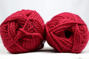 Chunky Knitting Yarn Wool Acrylic Pack of 2 ( 2 x 100g) - Wine
