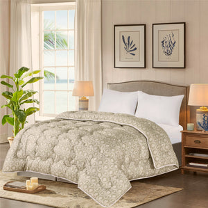 Soft Touch Coverless Microfibre Ultimate Comfort Duvet Quilt 10.5 Tog - Beige Damask