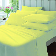 Load image into Gallery viewer, Polycotton Fitted Sheet : Lemon
