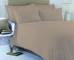 Polycotton Fitted Sheet : Coffee