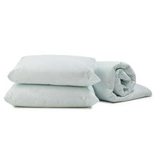 Load image into Gallery viewer, 4.5 Tog Green Tint Duvet Quilt with 2 Bounce Pillows - Bundle
