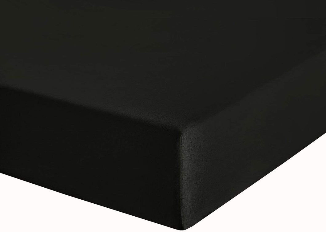 Egyptian Cotton Fitted Sheet Hotel Quality : Extra Deep Black