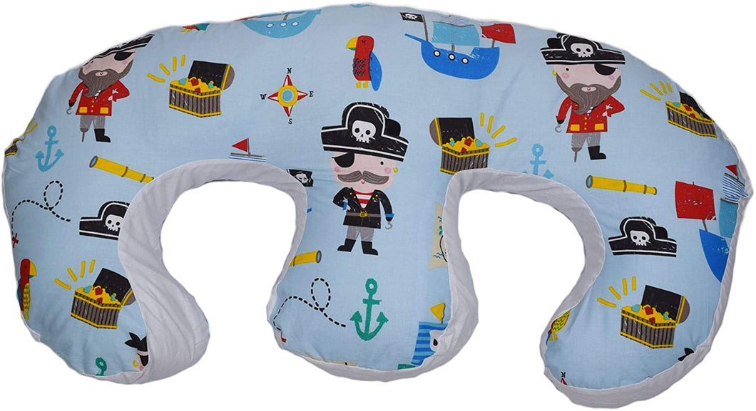 Twin Feeding Nursing Pillow Cushion for Complete Support: Pirates Treasure